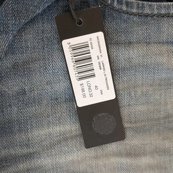 NWT Diesel Larkee Regular Straight Jeans W40 L32 Medium Wash Premium Denim